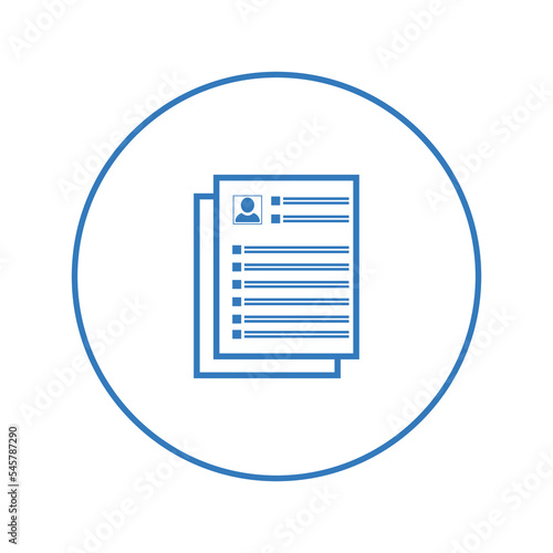 Document paper people note icon | Circle version icon |