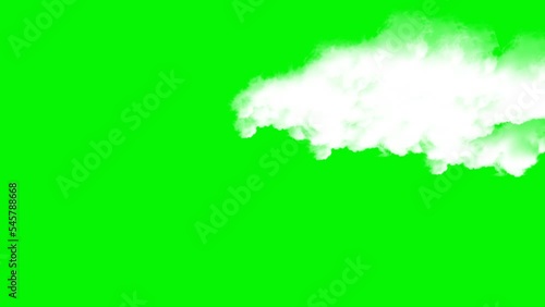 Animated Clouds Moving Fast on Green Screen