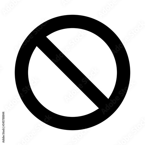 Prohibition sign. Stop symbol isolated. Ban flat icon. Vector illustration. Forbidden sign