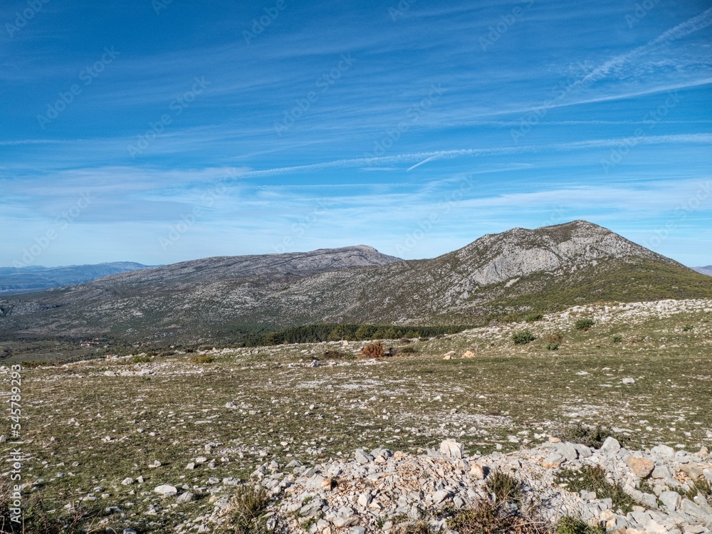 hilly landscape in croatia in europe