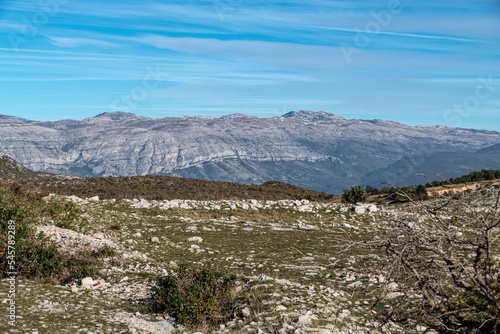 hilly landscape in croatia in europe