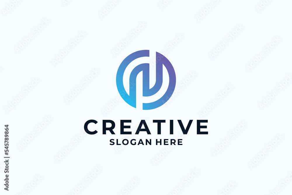 Modern letter n logo design inspiration. Modern letter n logo design inspiration.