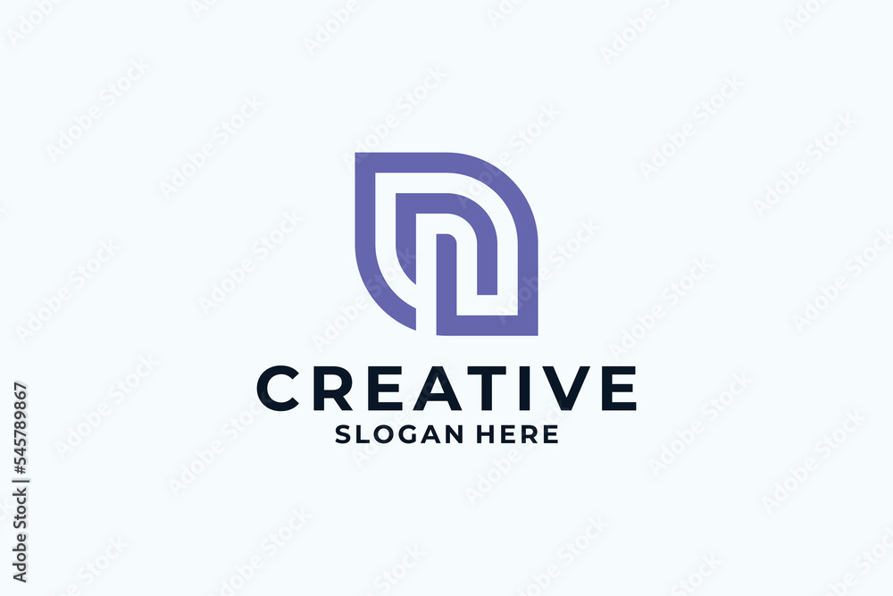 Modern letter n logo design inspiration. Modern letter n logo design inspiration.