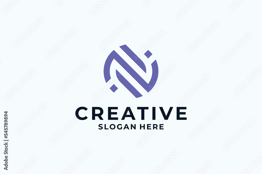 Letter N logo design combine with creative shape. Letter N logo design combine with creative shape.
