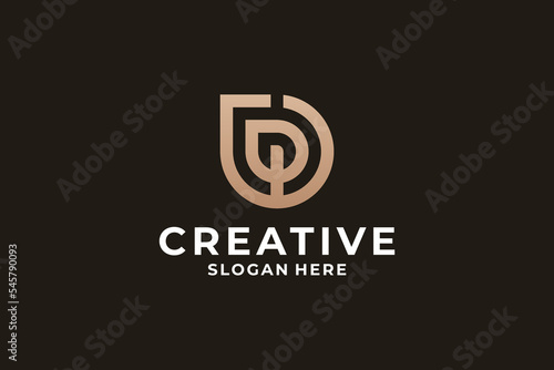 Abstract symbol letter N logo design, Initial N with monogram concept.