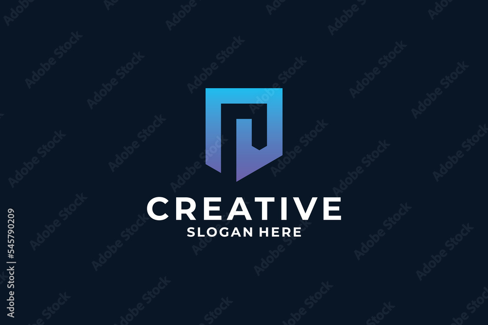 Initial letter N logo design inspiration. Initial letter N logo design inspiration.
