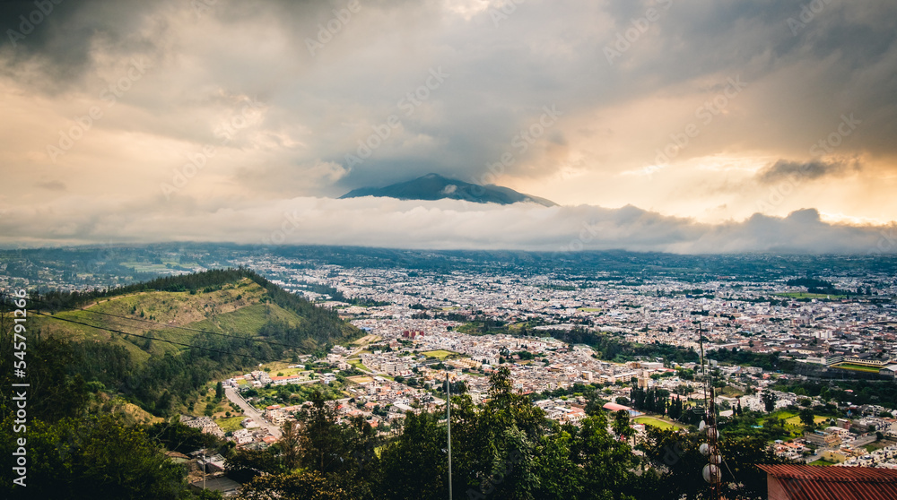 Ibarra Ecuador South America latin cityscape aerial 