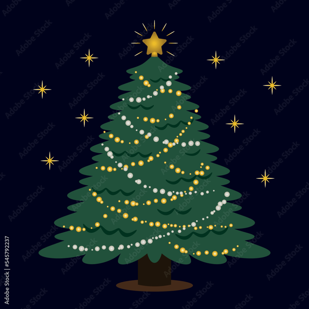 夜のクリスマスツリー 夜のクリスマスツリー