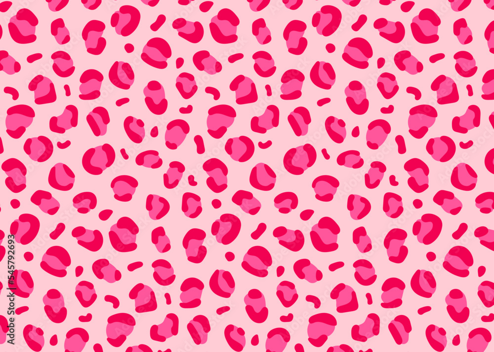 Seamless pattern. Leopard pink spots on a pink background, fashionable leopard pattern. Seamless pattern. Leopard pink spots on a pink background, fashionable leopard pattern.