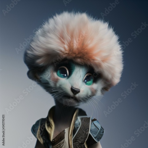 cute fluffy crature render photo