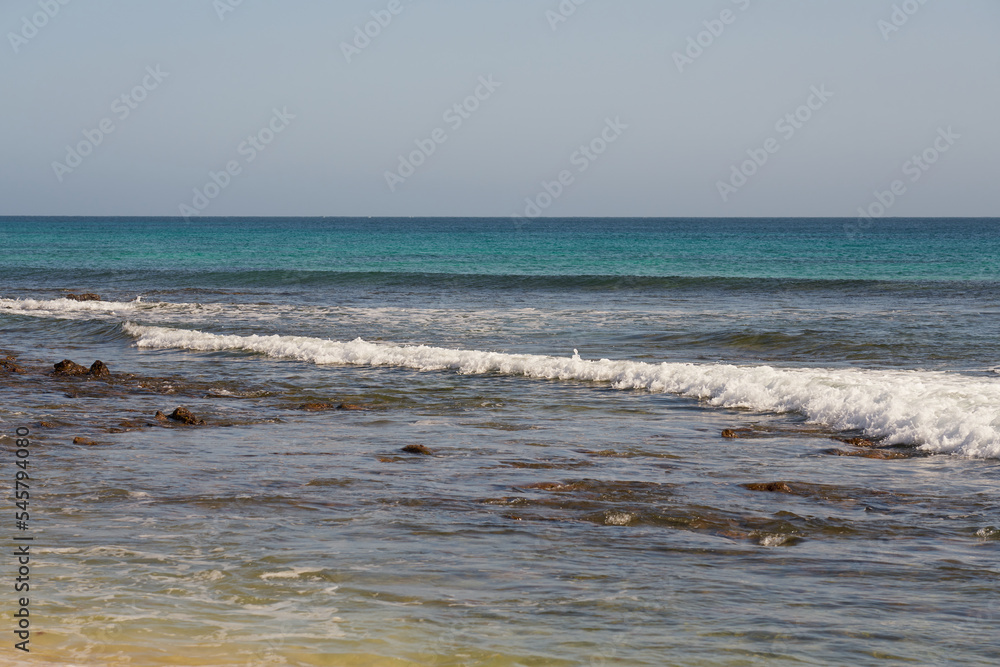 Fototapeta premium Waves on the Atlantic coast in Cape Verde.