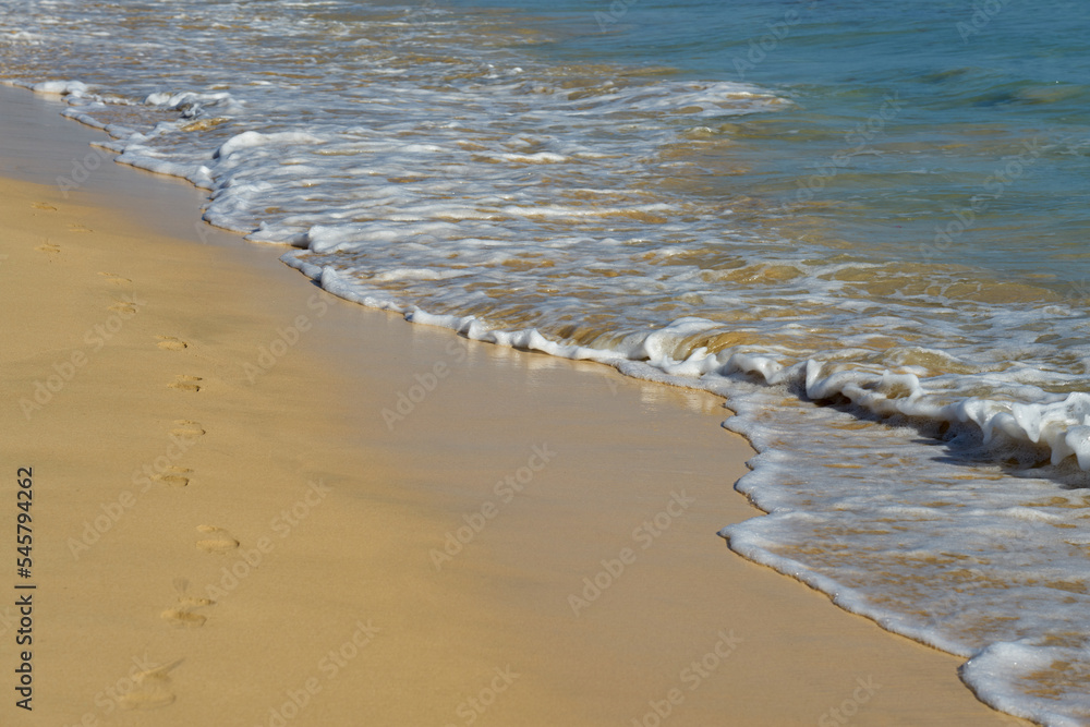 Waves with foam on the Atlantic coast in Cape Verde. Waves with foam on the Atlantic coast in Cape Verde.