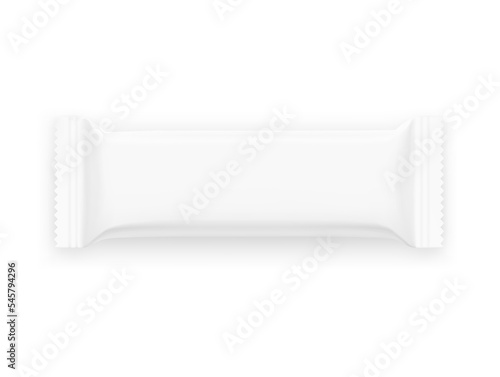 Blank bar packaging mockup with realistic backdrop. Vector illustration isolated on white background. It can be used in the adv, promo, package, etc. EPS10.	