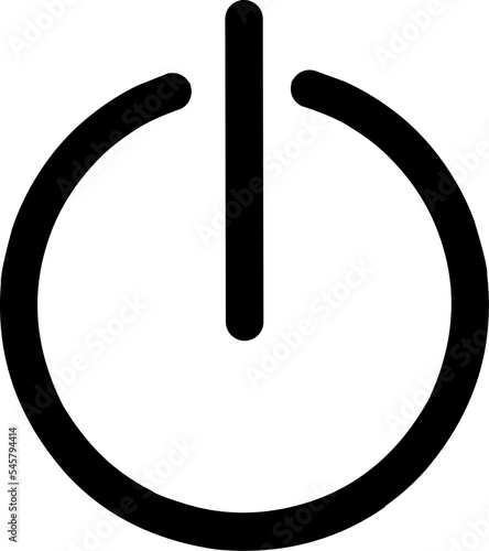 On, off Icon isolated on a white background. Shutdown symbol for your website design, logo, app, UI. Vector illustration transparent