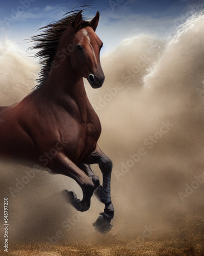 Running stallion