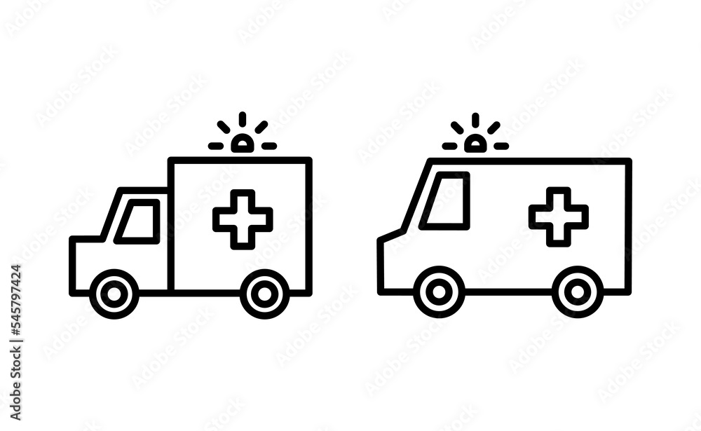 Ambulance icon vector for web and mobile app. ambulance truck sign and symbol. ambulance car Ambulance icon vector for web and mobile app. ambulance truck sign and symbol. ambulance car