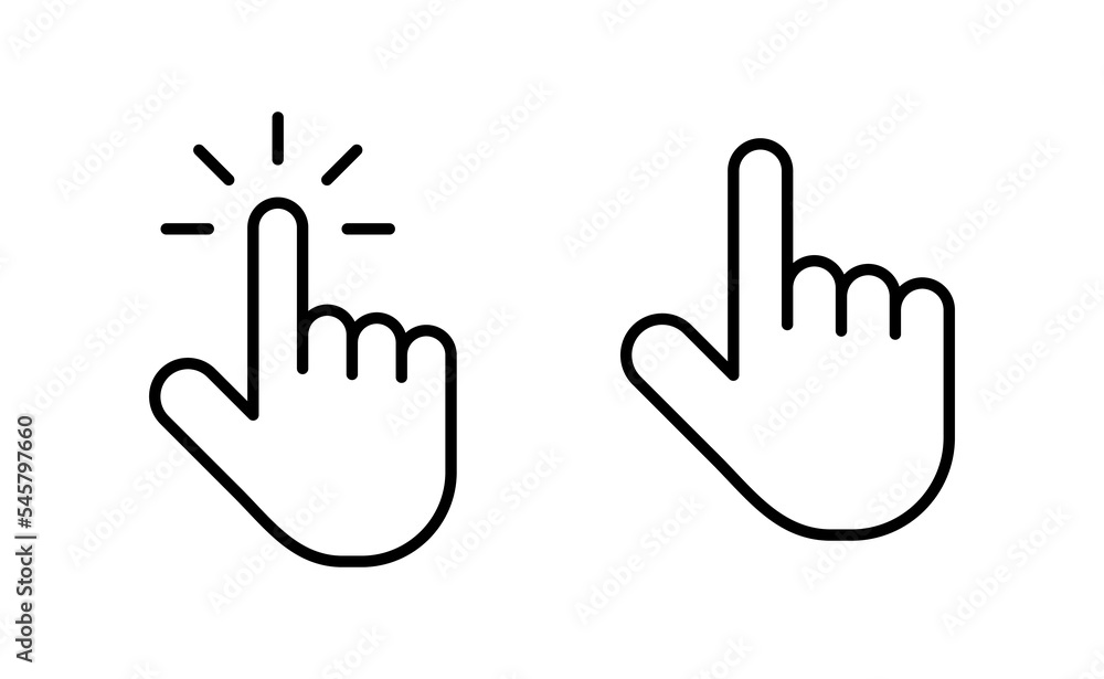 Hand cursor icon vector for web and mobile app. cursor sign and symbol. hand cursor icon clik Hand cursor icon vector for web and mobile app. cursor sign and symbol. hand cursor icon clik