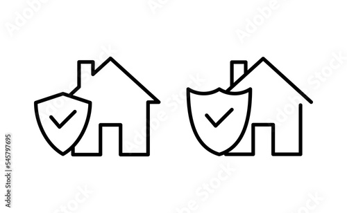 home insurance icon vector for web and mobile app. home protection sign and symbol © Lunaraa