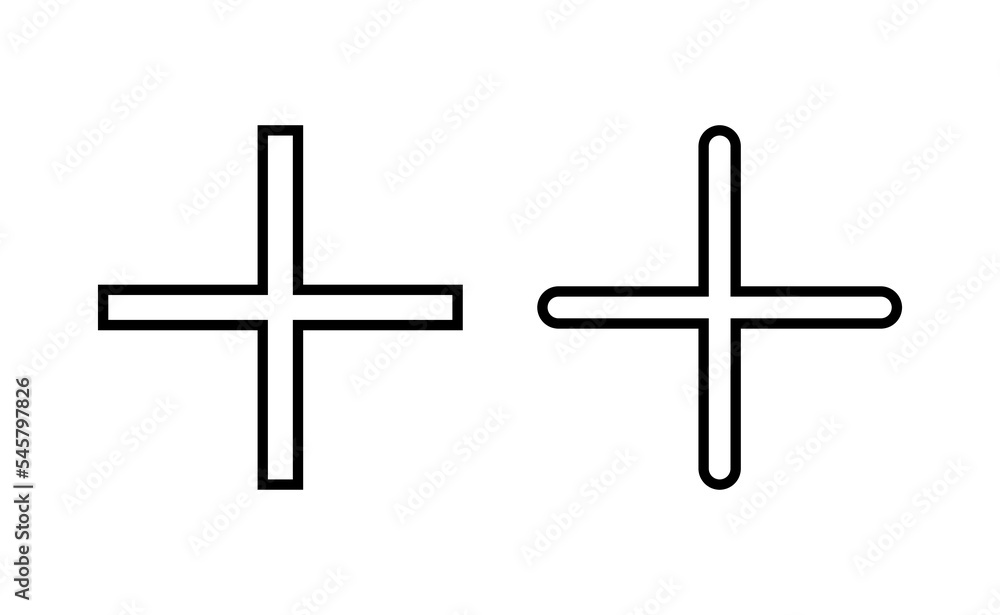 Plus Icon vector for web and mobile app. Add plus sign and symbol Plus Icon vector for web and mobile app. Add plus sign and symbol