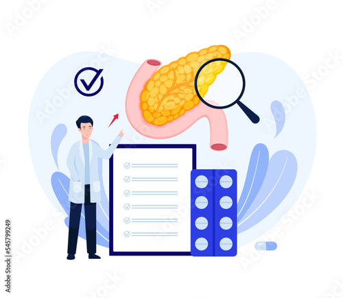 World pancreatic cancer day illustration, medical theme for World pancreatic cancer day