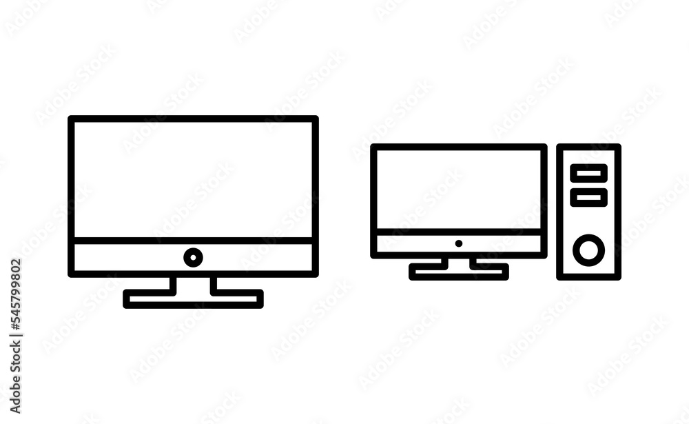 Computer icon vector for web and mobile app. computer monitor sign and symbol Computer icon vector for web and mobile app. computer monitor sign and symbol