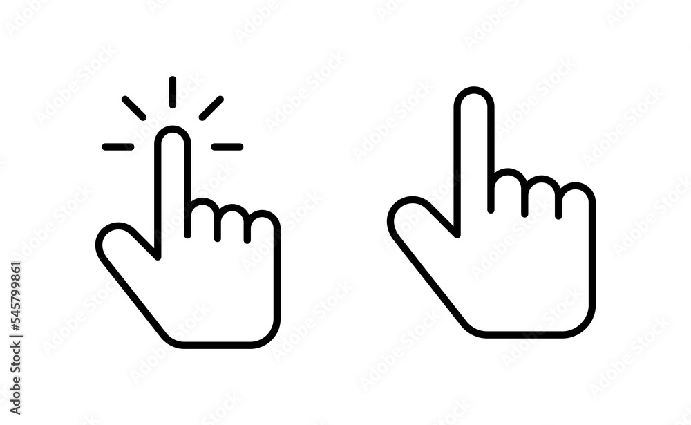 Hand cursor icon vector for web and mobile app. cursor sign and symbol. hand cursor icon clik Hand cursor icon vector for web and mobile app. cursor sign and symbol. hand cursor icon clik