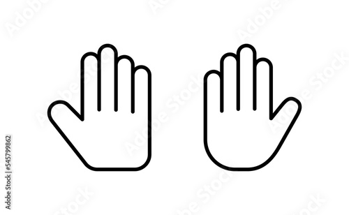 Hand icon vector for web and mobile app. hand sign and symbol. hand gesture