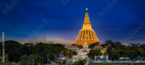 Phra Phathom Jedi, The beautiful largest pagoda in Nakhon Pathom province, Thailand. photo