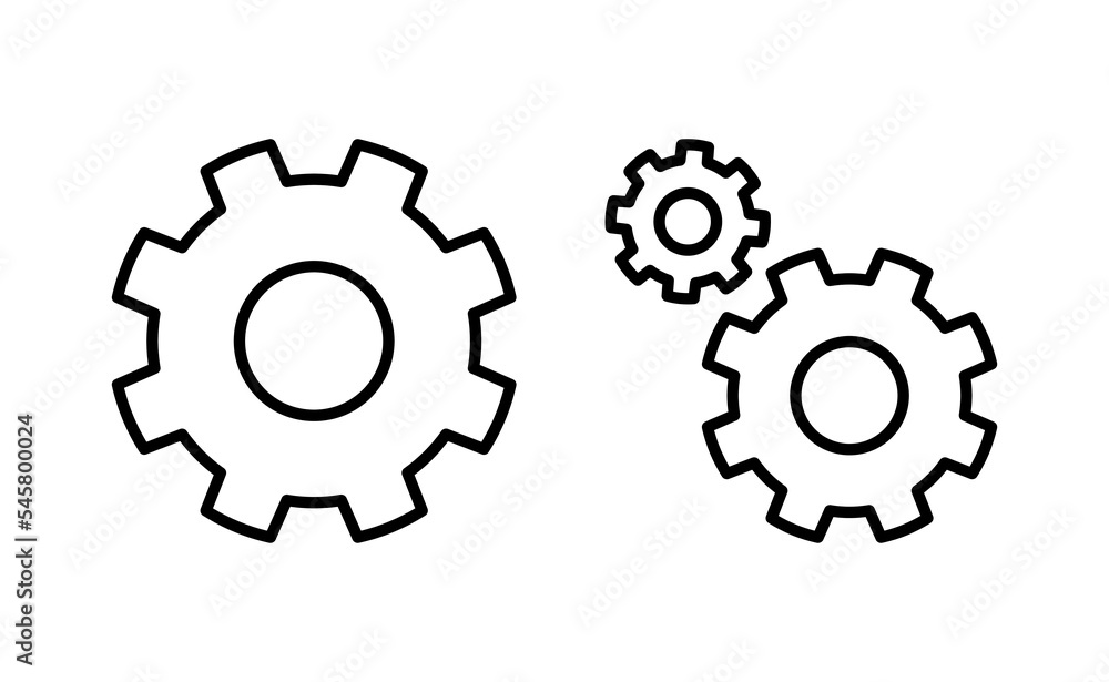 setting Icon vector for web and mobile app. Cog settings sign and symbol. Gear Sign