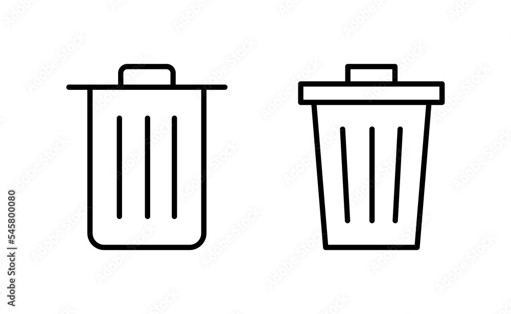 Trash icon vector for web and mobile app. trash can icon. delete sign and symbol. Trash icon vector for web and mobile app. trash can icon. delete sign and symbol.