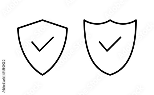 Shield check mark icon vector for web and mobile app. Protection approve sign. Insurance icon