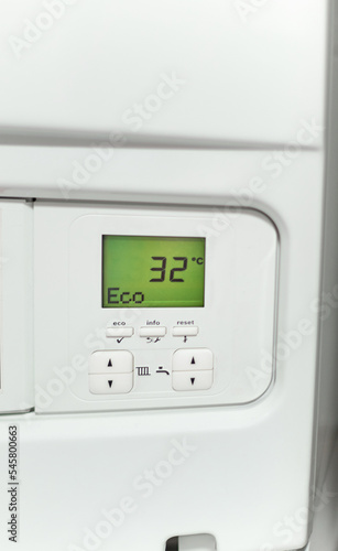Detail of the temperature of a modern white domestic.