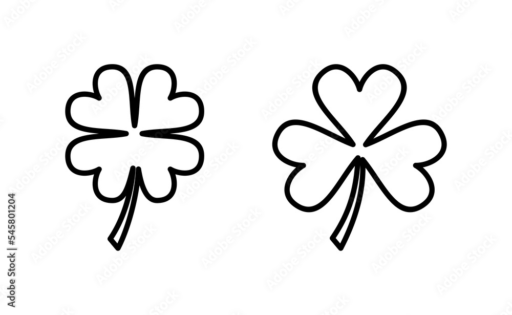 Fototapeta premium Clover icon vector for web and mobile app. clover sign and symbol. four leaf clover icon.