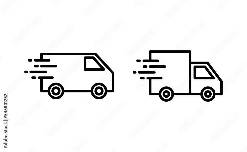 Delivery truck icon vector for web and mobile app. Delivery truck sign and symbol. Shipping fast delivery icon