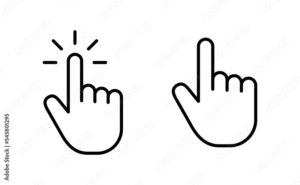 Hand cursor icon vector for web and mobile app. cursor sign and symbol. hand cursor icon clik Hand cursor icon vector for web and mobile app. cursor sign and symbol. hand cursor icon clik