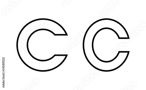 Copyright icon vector for web and mobile app. copyright sign and symbol