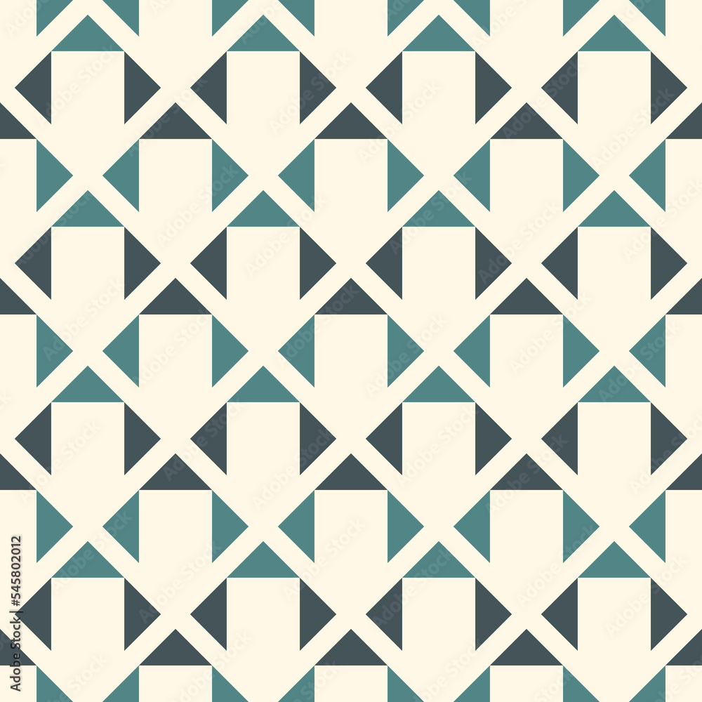 Fototapeta premium Geometric seamless pattern. Minimalist style print. Diamond grid motif ornament. Simple geo mini triangle background