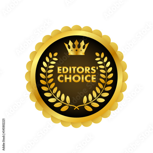Editors Choice, Quality Product sign, label. Vector stock illustration