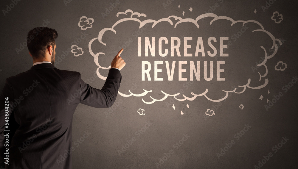 businessman drawing a cloud with inscription businessman drawing a cloud with inscription
