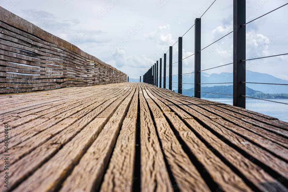 Fototapeta premium Lake Zurich Wood