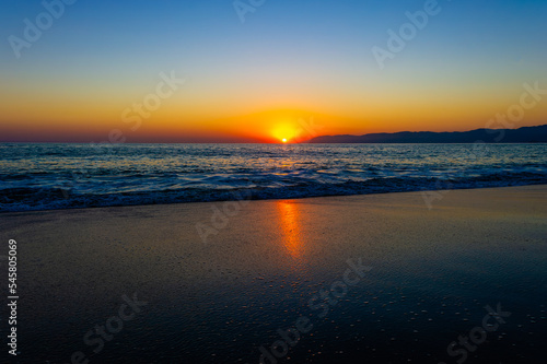 Ocean Sunset Beach Nature Landscape Tropical Scenic Vivid Colors