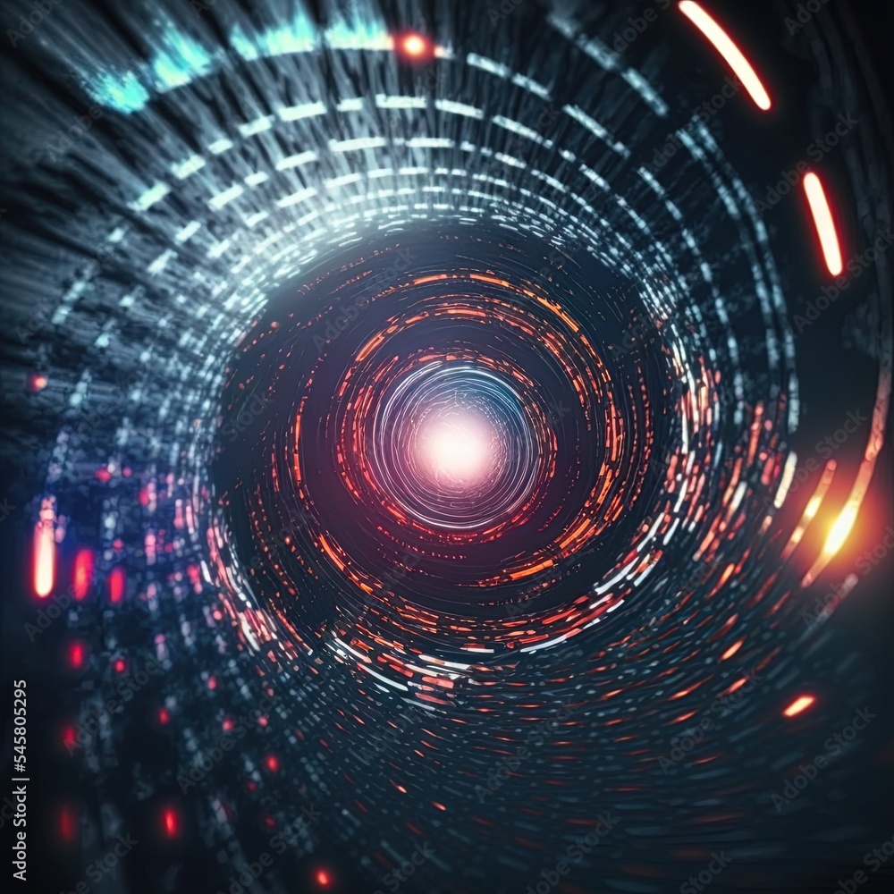 Obraz premium 3D rendering abstract round light background