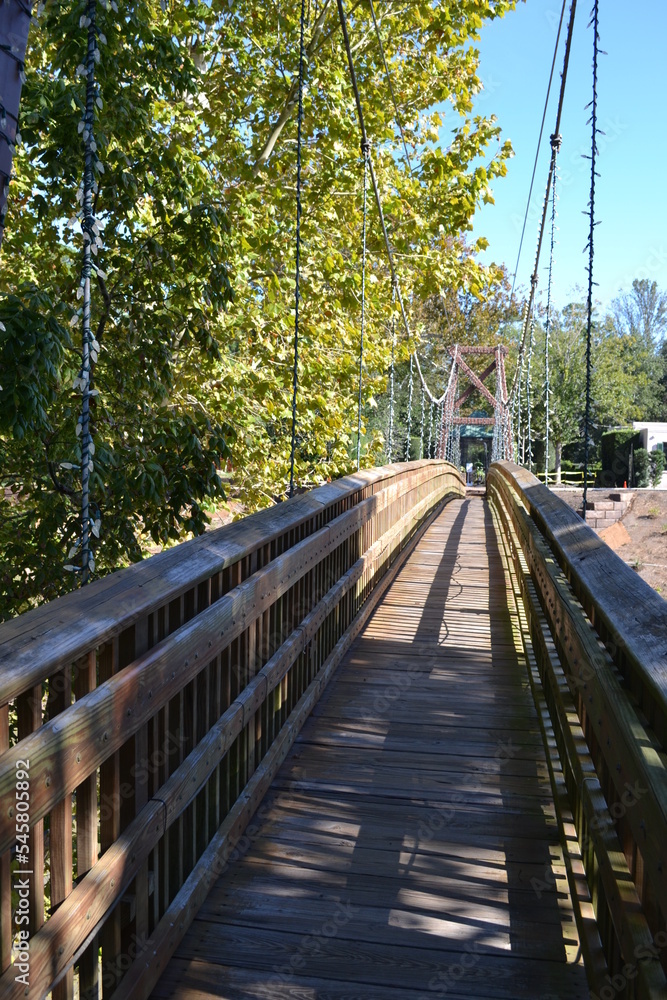 Suspension bridge in Houston, Texas