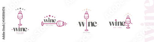 Set of logos for wines and vineyards.