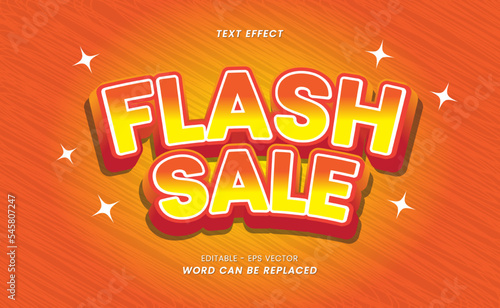 Flash Sale colorful 3D text effect stickers