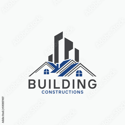 Architect house logo, architectural and construction design