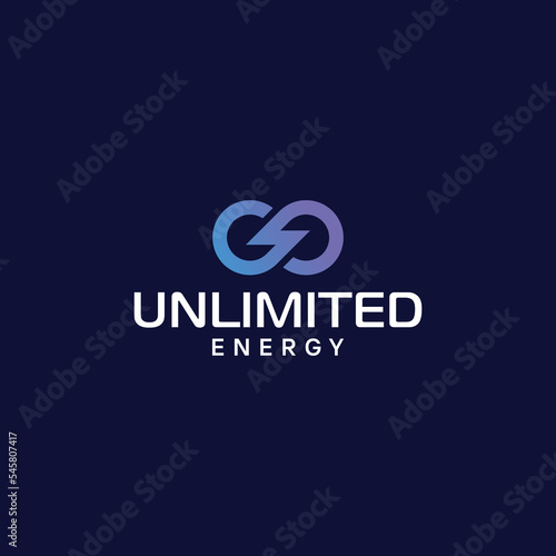 infinity unlimited energy logo design template