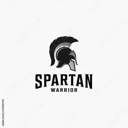 vintage spartan warrior logo design