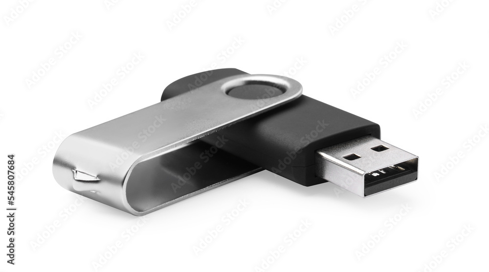 Modern usb flash drive isolated on white Modern usb flash drive isolated on white