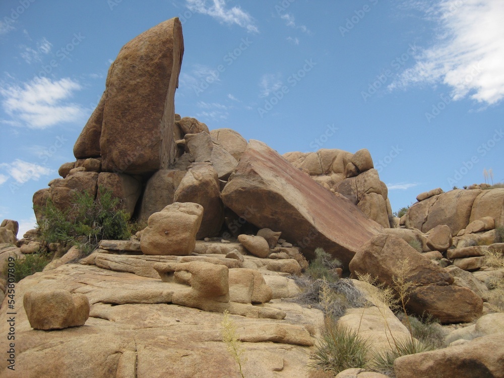 Huge Boulder Broken in Half in California Desert Huge Boulder Broken in Half in California Desert